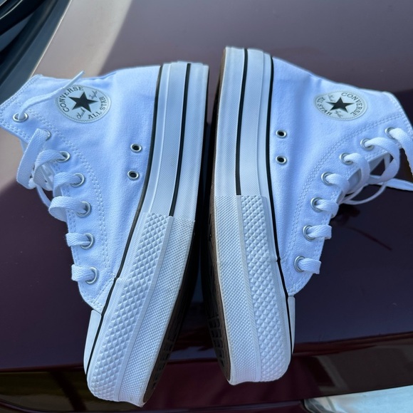 Converse Chuck Taylor All Star High-Top Platform - Optical White Men's and Women - Picture 5 of 9